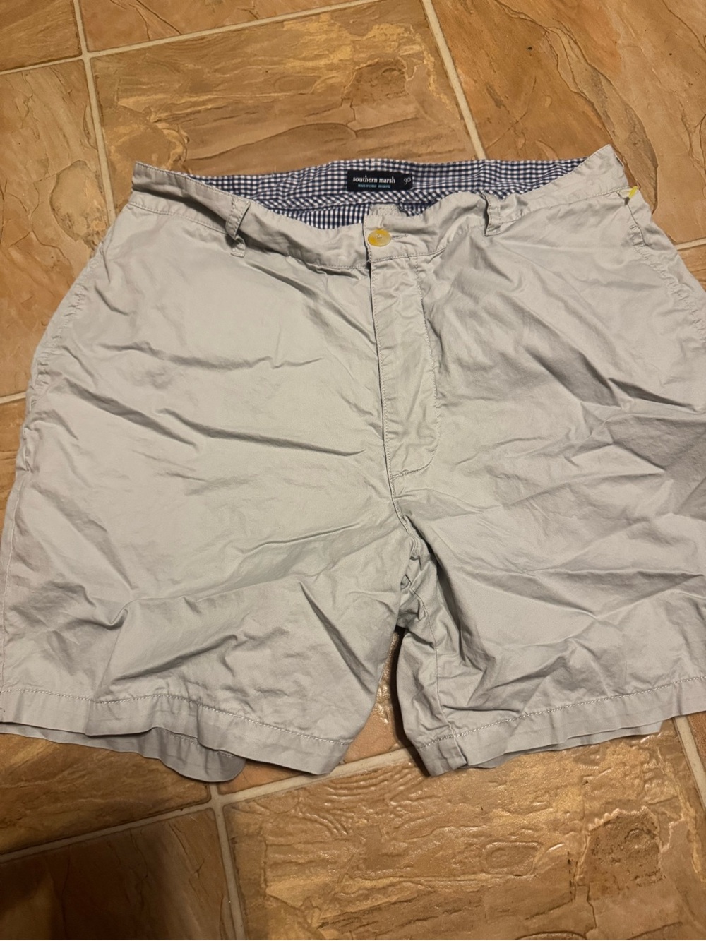 Southern Marsh Light Gray Men’s Flat Front Shorts